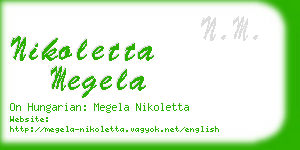 nikoletta megela business card